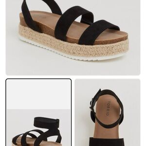 Torrid Black Platform Sandals